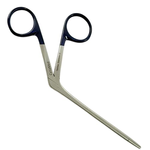 New German Hartman Alligator Micro Forceps 3.5 Inches Serrated Blue Rings Ent Instruments Cynamed