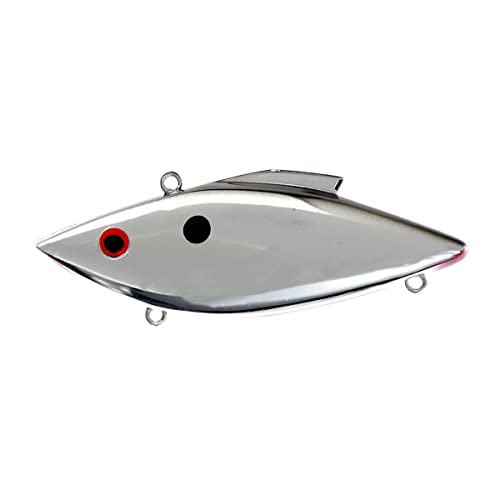 Bill Lewis Lures Lifelike Rat-L-Trap Magnum Force Lipless Crankbait Fishing Wobble Lure for Shallow Saltwater - color: Chrome Black Back - Saltwater, size: One Size