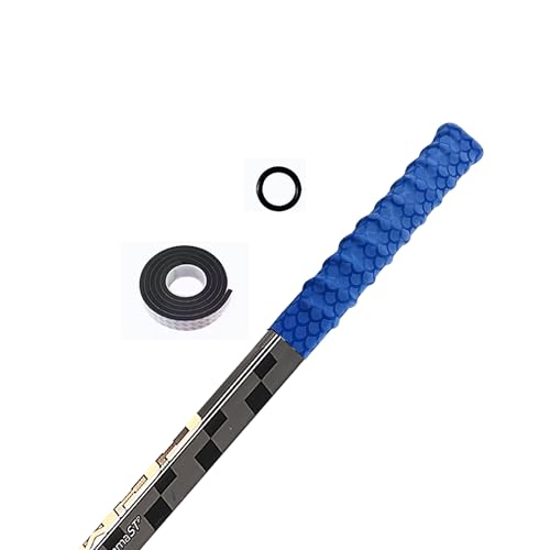 UICE Hockey Sticks Grip,Replacement for Ice Hockey Sticks Tape, Fits Adult and Kids,Easy Install, Durable, Ideal Team Swag, Clean Non-tack,Fish Scale Pattern - color: blue