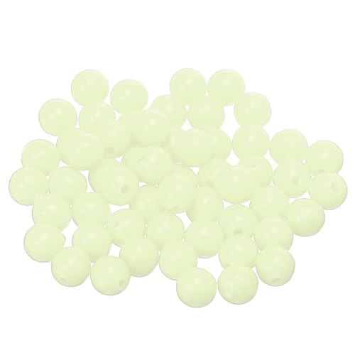 Fishing Beads Glow Hard Plastic Fishing Bait Eggs Lure Rigs Accessories, Fit for Saltwater Freshwater - Round - color: Natural Color, size: 8 mm