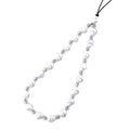 Beaded Phone Lanyard Wrist Strap Phone Charms Fixed Beads Pearl Chain - color: PC-cpzz-3