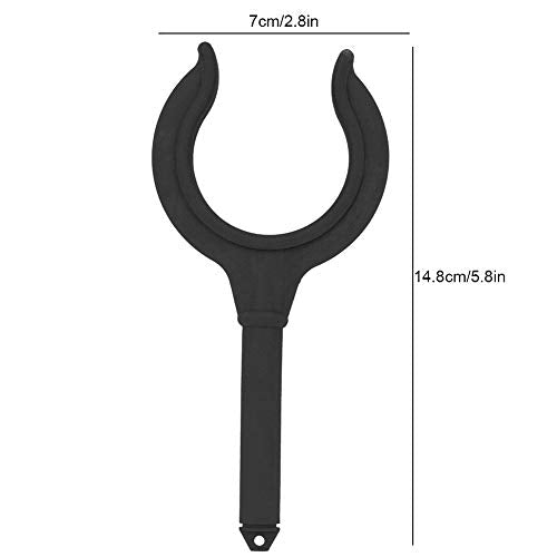 2 pcs Boat Oar Lock, Marine Rowlock Horn Side Mount, Fishing Rod Holder Bracket, for Marine Rubber Dinghy Accessories, Kayak,Cknoe,Marine Boat,Lifeboat - color: Black
