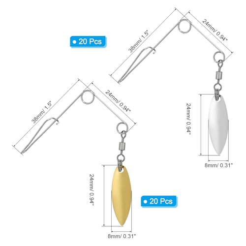 PATIKIL Fishing Spinnerbait Wire with Blade, Willow Leaf - size: Large