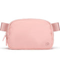 Pander Two Way Zipper Fanny Pack Nylon Everywhere Belt Bag for Women, Water Repellent Waist Packs, Crossbody Bags with Adjustable Strap (Mono Pink). - color: Mono Pink