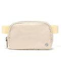 Pander Unisex Belt Bag Fanny Pack for Women with Adjustable Strap, Small Waist Pouch for Workout Running Traveling Hiking - color: Natural