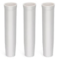3pcs 1-5/8 inch Flared White Vinyl Inserts for Fishing Rod Holder, 9 Inches Length for Boats, Marines, Ships,