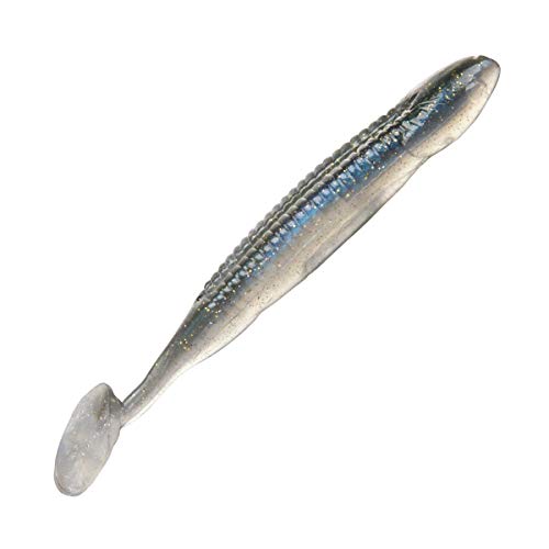 Charlie's Worms Artificial Fishing Bait, Super Big Dipper, Freshwater Saltwater Bass Fishing Lures Scented Soft Baits 5pk - color: Big O' Shad