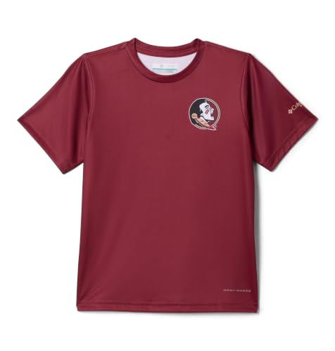 Columbia Boys Collegiate Terminal Tackle Short Sleeve Shirt - color: Fsu - Cabernet, size: XX-Small