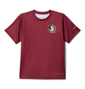 Columbia Boys Collegiate Terminal Tackle Short Sleeve Shirt - color: Fsu - Cabernet, size: XX-Small