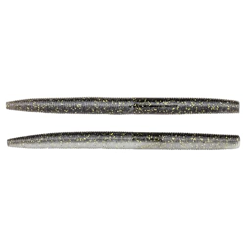 Soft Fishing Worm 100PCS, 3/4/5/6" Mega Value Pack Senko Style Soft Lures for Bass, Plastic Worm Stick Baits, Multicolor, Cost-Effective Fishing Gift - color: Smoke Pearl Flake, size: 4"