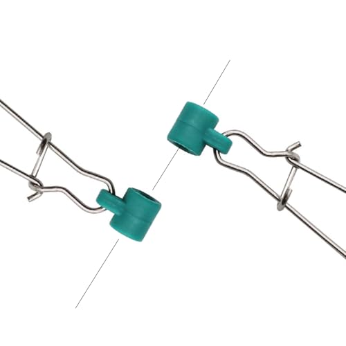 10/20/30/40pcs Fishing Weights Slides with Duo Lock Snaps,Large and Heavy Saltwater Sinker Weights Connector for Braided Line,Catfish Rig,Fishing - size: 40 Pieces