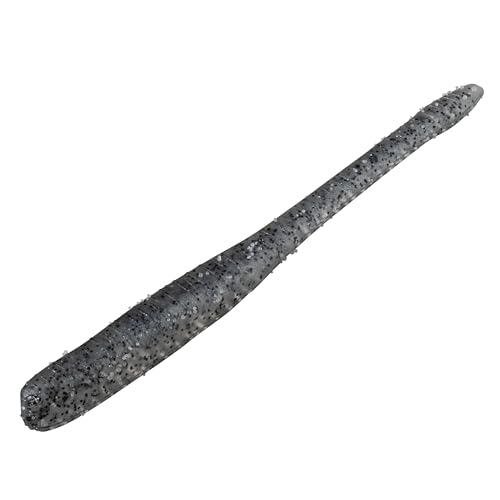 Drop Worm - 4" - Finesse Smallmouth Bass Fishing - Dropshot - Ultra Realistic - Matte Finish - Neutral Buoyant Soft Plastic - color: Clear Shad