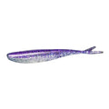 Lunker City Fishing 4.5" Freaky Fish Split Tail Soft Plastic Minnow Bass Lure Stick Bait Shad Jerkbait, 8 Per Bag, Made in The USA - color: 231 Purple Ice