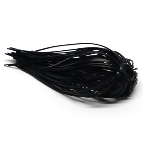 Harmony Fishing – Quick Change Umbrella Skirts for Fishing Jigs, Spinnerbaits, Buzzbaits, Lures, Baits (10 Pack) - color: Black