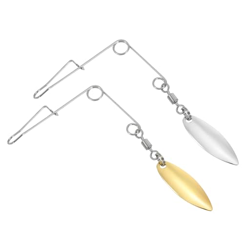 PATIKIL Fishing Spinnerbait Wire with Blade, Willow Leaf - size: Large