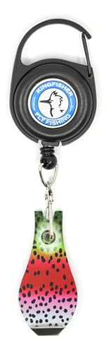 Kingfisher Fly Fishing Zinger with Wide Nipper - color: Rainbow Trout