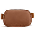 Belt Bag Zipper Fanny Pack Crossbody Bags for Women,Fashion Nylon Waist Packs, Water Repellent Two Way wear with Adjustable Strap Gifts for Teenage Girls Women Men(Brown) - color: Brown