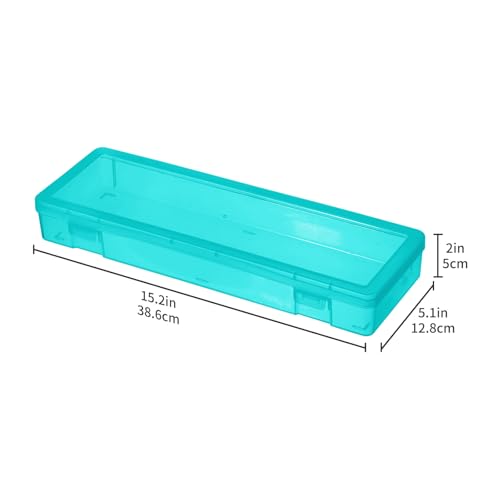 novelinks Plastic Pencil Boxes and Small Plastic Containers with Lids | 6 Pack, Large Color, Large Capacity Pencil Case, Small Storage Containers, Cookie Cutter Storage, Knitting Needle Organizer - color: 6 Pack Large -Color