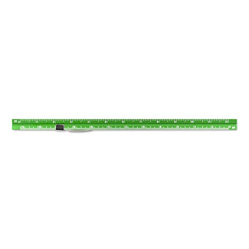 Alumicolor Aluminum Engineer Pocket Drafting Scale With Clip, 6IN, Green - color: Green, size: 6 Inch, style: Engineer With Clip