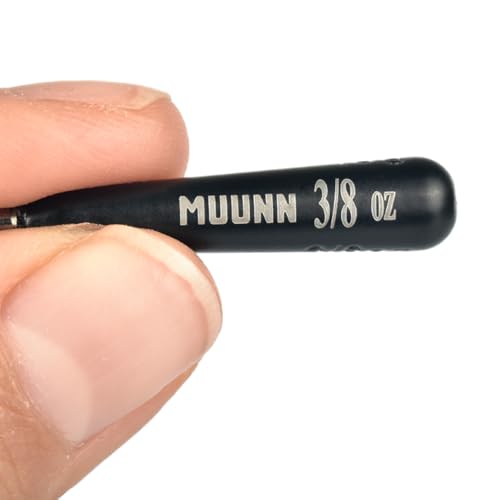 Tungsten Free Rig Weights,10Pcs Drop Shot Rig Weights Tungsten Fishing Sinkers, More Compact Than Lead Weights, Tie on Connect - size: 3/8oz - 10 Pack, style: No Chip Black
