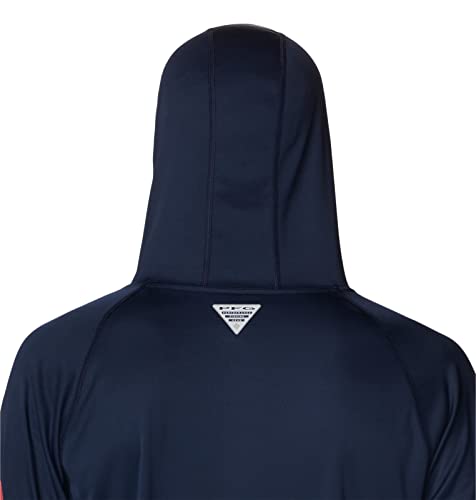 Columbia Men's Terminal Tackle Hoodie - color: Collegiate Navy/Sunset Red Logo, size: 3X