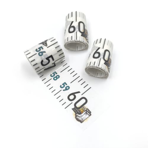 Fishing Ruler for Boat 60" Self-Adhesive Fish Measuring Decals (3 Pack) Waterproof Self Adhesive Measuring Ruler Tape (Clear) - color: clear