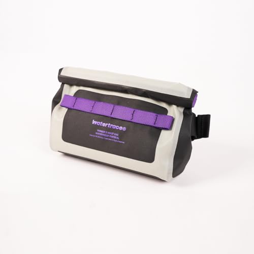 Waterproof Waist Bag, for Surfing, Paddleboarding, Boating,Cycling,Water Park Activities (Gary/purple) - color: Gary/purple