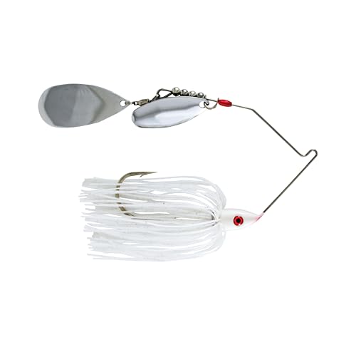 Luck E Strike Hydra-Vibe Spinner Bait with Custom Blades - color: White, size: 3/4 OZ