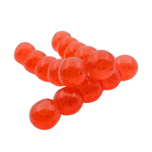 Fishing Scented Soft Plastic Beads Artificial Salmon Egg Bait Packs for Trout, Steelhead and Salmon (Spawn Roe Fishing Tackle) - color: Calamari Ranga, size: .50"/14mm-15 Eggs per pack