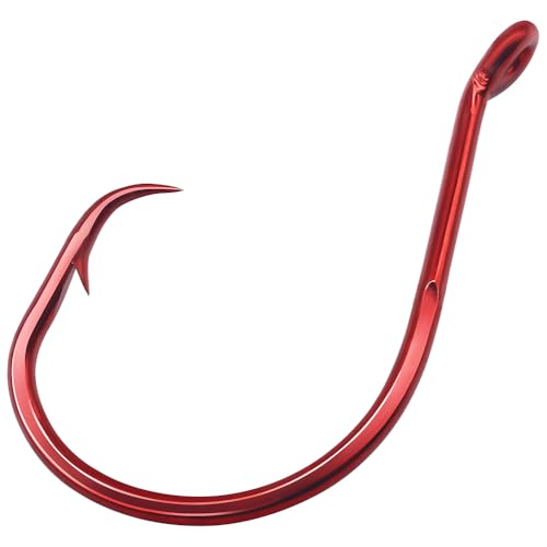 XFISHMAN Circle-Hooks-Fishing-Equipment-Octopus-Hooks-Saltwater-50 Pack #1 –12/0 - color: Red, size: 6/0 50-Pack