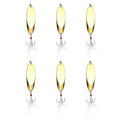Fishing Spoons Lures Metal Saltwater Treble Trout Lures Jigging Spoon with Treble Hooks Spinner Baits for Freshwater - color: Gold, size: 5g / 1/5oz