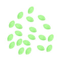PATIKIL Glow Fishing Beads Plastic Oval Rubber Luminous Fishing Bait Eggs Rig Bead Tackle Lures Accessories with Box - color: Green, size: 10x7mm