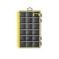 Waterproof Anti-Corrosion Tackle Box One Hand Latch 3600 and 3700 Organizer with Removable Dividers Lure Box and Terminal Tackle Trays Fishing Storage Yellow (3600) - size: 3600