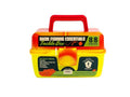 Catch Co Mystery Tackle Box Bank Fishing Essentials - 88 Pieces - Small Tackle Box - color: Orange