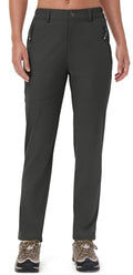 Rdruko Women's Hiking Pants Lightweight Quick Dry Water Resistant Outdoor Travel Fishing Pants with Pockets - color: 02 Dark Grey, size: X-Small