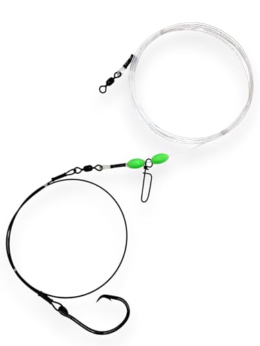 Shark Rig for Surf Fishing, Castable Shark Fishing Rig with Circle Hook - size: 12/0