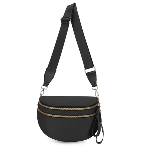 Checkered Crossbody Bum Bags for Women Nylon Checkered Purse Checkerboard Fanny Pack - color: D01-black