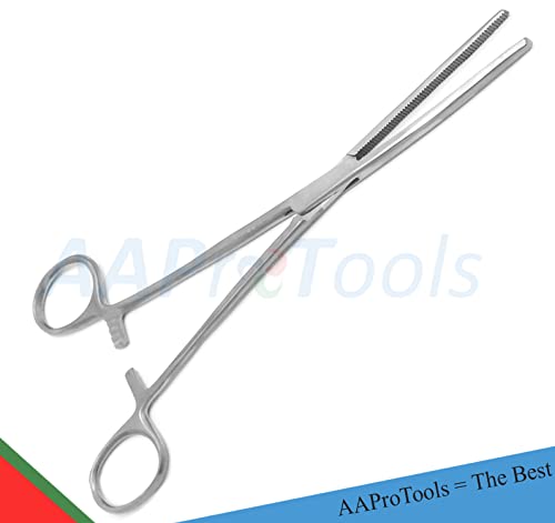 8" Straight Hemostat Forceps - Stainless Steel Locking Tweezer Clamps-Ideal Hemostats for Nurses, Fishing Forceps, Crafts and Hobby