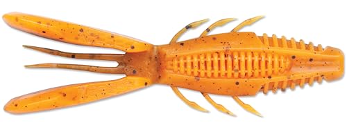 CrushCity Bronco Bug Soft Plastic Bass Lure, Dual-Action Creature Bait with Hinged Arms & Subtle Leg Movement - color: Bama Craw, size: 4"