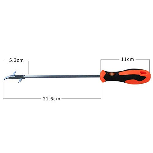 1 Piece Car Tire Cleaning Hook Car Tire Clear Stone Hook Car Tire Stones Remover Hooks Auto Tyre Protector Repair Tools Auto Tyre Protector Groove Stones Remover Hooks with Storage Bag(Orange, Black)