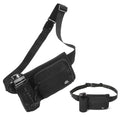 Waist Pack with Water Bottle Holder for Men Women Waist Bag Running Waist Pack Waterproof for Outdoor Travel Cycling Climbing Walking Fit All Phones (Bottle Not Included)(Black) - color: black
