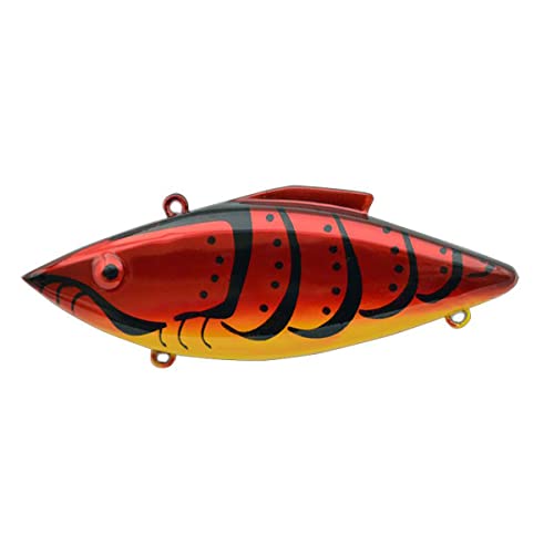 Bill Lewis Lures Lifelike Vibrations Rat-L-Trap 1/2 OZ Lipless Crankbait Fishing Wobble Sinking Lure for Black Bass, Trout, Walleye, Pike, Salmon - color: Cali Craw