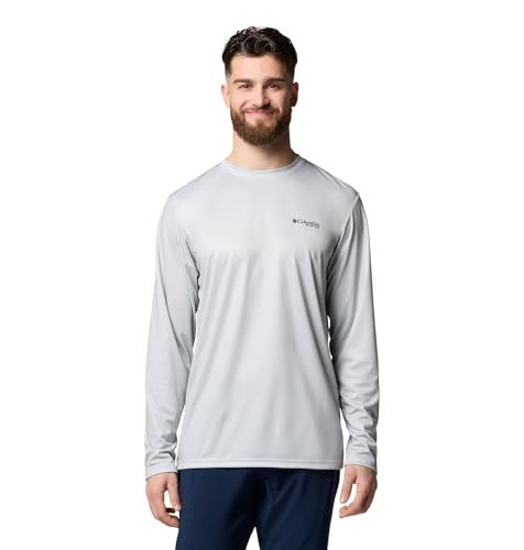 Columbia Men's Terminal Tackle PFG Tarpon Rise Long Sleeve - color: Cool Grey/Trout Rise, size: X-Small
