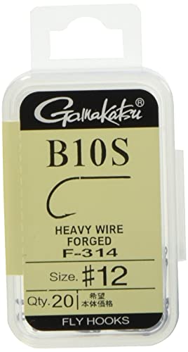Gamakatsu F314 12882 Fly Hook, B10S, NS Black, Various - style: Size 12