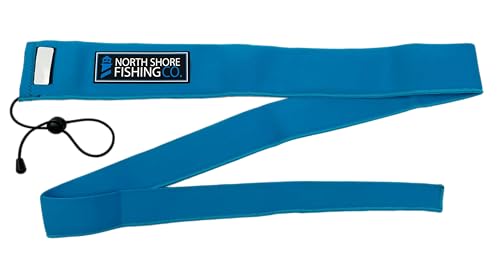 Premium Neoprene Fishing Rod Sleeve – Floating, Puncture Resistant, Labeled Protective Sock for Casting, Spinning, Trolling Fishing Rods - color: Blue, size: 68", style: Casting/Trolling