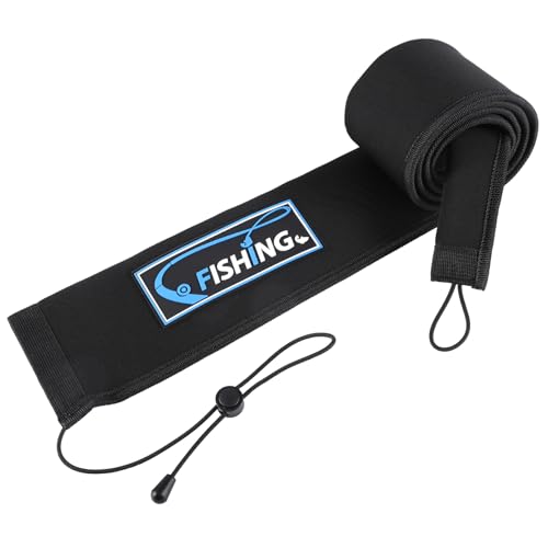 Lightproof Neoprene Fishing Rod Sleeve - Fishing Rod Cover for Storage & Transportation - Puncture Resistant Rod Sock for Casting, Trolling, Spinning Rods - color: Black, size: 65"