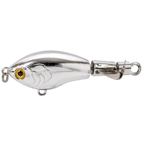 Strike King Bitsy Chickin Fishing Lure, Topwater Plopper, 2 1/2-Inches, 1/4-Ounce - color: Carolina Chrome