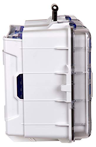 Flambeau Outdoors 4000WPBC Tackle Box - HD Waterproof Tackle Satchel System, 2 Removable Waterproof Tuff Tainers, Floating Satchel, Fishing Tackle & Gear Storage, Zerust Anti-Rust Dividers, Gray/Clear - size: 4000 Series, style: With Base Cage