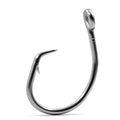 FishTrip 25pcs Circle Hooks Saltwater, in-Line 5X Strong Fishing Hooks for Saltwater & Freshwater, Live Bait Non-Offset Wide Gap Fish Hook for Catfish, Striped, Bass, Salmon, Mackerel, Tuna - size: 20/0_2pcs