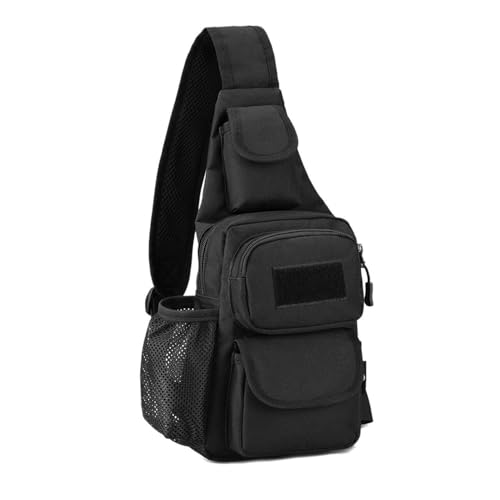 Sling Bag Crossbody Backpack for Men, Tactical Chest Shoulder Bags Daypack | Camouflage Cross Body Bag with Convertible Waterproof Shoulder Strap Trendy Casual Daypacks and Water Bottle Holder Chest Bag - color: Color 6